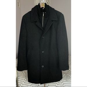 Kenneth Cole Double Breasted Wool Peacoat | Black